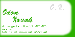odon novak business card